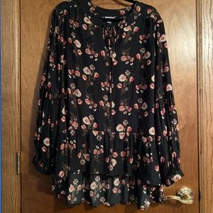 Black Floral Tunic